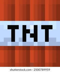 TNT, game, 8bit pixel, for games, vector illustration, 10EPS