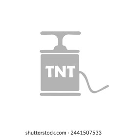 Icono de TNT sobre un fondo blanco, ilustración vectorial