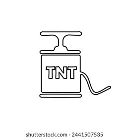 TNT icon on a white background, vector illustration