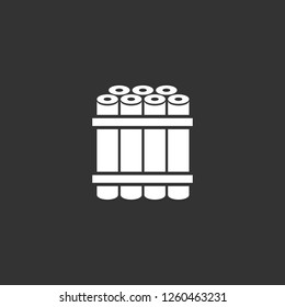 tnt icon vector. tnt sign on black background. tnt icon for web and app