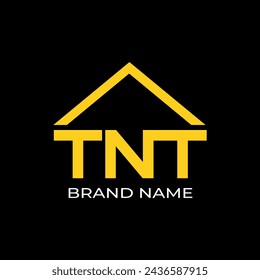 TNT Initial Monogram Letter House Eigenschaft Symbol Logo Design Vektor