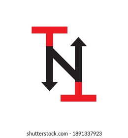 TNT Letter Logo Design Vector