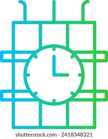 TNT mining industry icon with blue and green gradient outline style. answer, phone, landline, line, modern, network, number. Vector Illustration