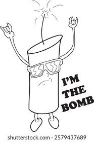A tnt saying "I'm the bomb"