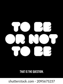 Afiche de "Ser o no ser" con una tipografía mínima