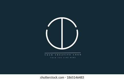 TO, OT, T, O abstract vector logo monogram template