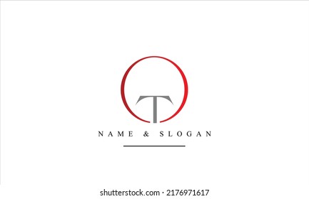 TO, OT, T, O abstrakte Buchstaben Logo-Monogramm