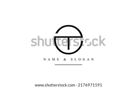 TO, OT, T, O abstract letters logo monogram