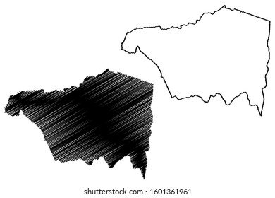 Toa Alta municipality (Commonwealth of Puerto Rico, Porto Rico, PR, Unincorporated territories of the United States) map vector illustration, scribble sketch Toa Alta map