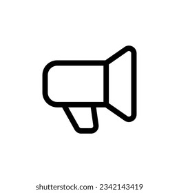 Toa Megaphone line icon vector design template and ilustration with editable stroke