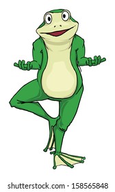Toad - Cartoon character, vector illustration