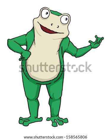 Toad - Cartoon character, vector illustration