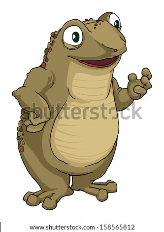 Toad - Cartoon character, vector illustration
