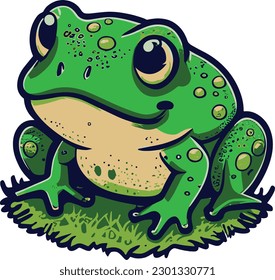A Toad Cute vector, cartoon, animal, vector, illustration