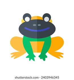 Toad flat color vector icon, pixel perfect icon