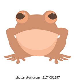 Toad frog icon cartoon vector. Cute animal. Jump baby