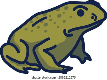 Toad illustration icon design flat animals