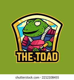 the toad mascot logo vector illustration
