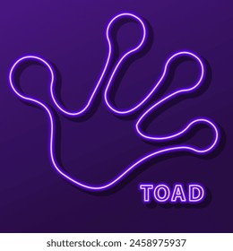 toad neon sign, modern glowing banner design, colorful modern design trend on black background. Vector illustration.