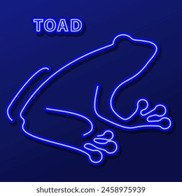 toad neon sign, modern glowing banner design, colorful modern design trend on black background. Vector illustration.