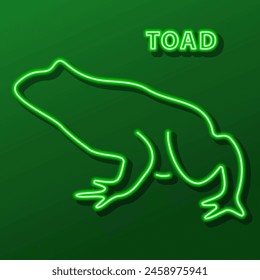 toad neon sign, modern glowing banner design, colorful modern design trend on black background. Vector illustration.