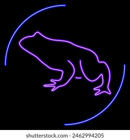 toad neon sign, modern glowing banner design, colorful modern design trend on black background. Vector illustration.