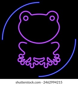 toad neon sign, modern glowing banner design, colorful modern design trend on black background. Vector illustration.