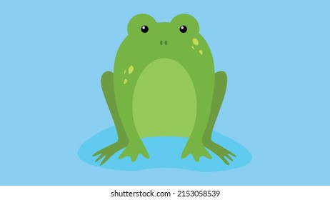 toad on a blue background