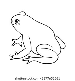 toad outline vector illustration,isolated on white background,top view