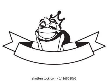 toad prince fairytale character vector ilustration