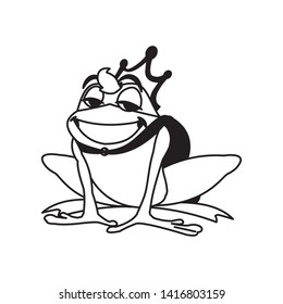 toad prince fairytale character vector ilustration