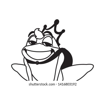 toad prince fairytale character vector ilustration