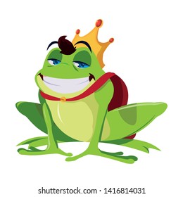 toad prince fairytale character vector ilustration