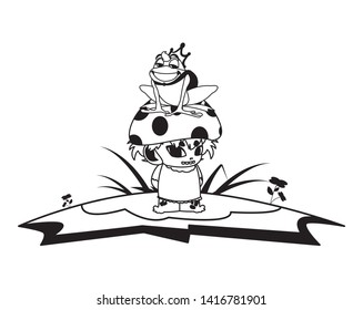 toad prince and fungu elf in garden