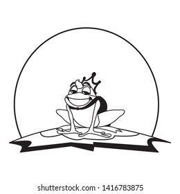 toad prince in garden fairytale character