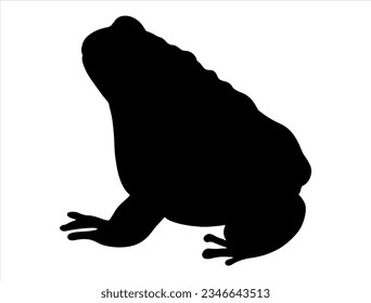 Toad silhouette vector art animal