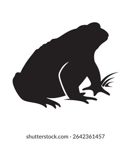 Toad silhueta vetor plano projeto de ilustração.