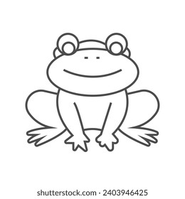 Toad thin line vector icon, outline icon, pixel perfect icon