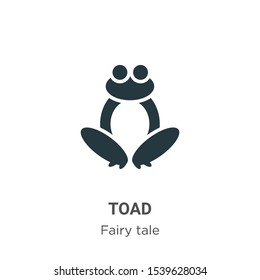 Toad vector icon on white background. Flat vector toad icon symbol sign from modern fairy tale collection for mobile concept and web apps design.