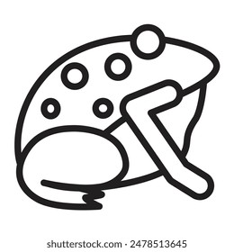 Toad Vector Line Icon Design