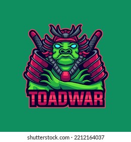 toad war mascot logo vector illustration