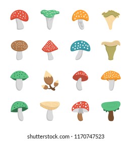 
Toadstool Flat Icons
