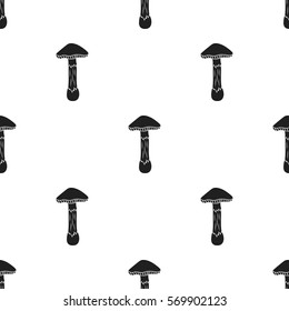 Toadstool icon in black style isolated on white background. Mushroom pattern stock vector illustration.