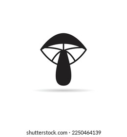 toadstool icon on white background