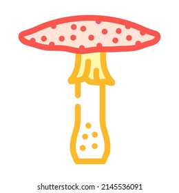toadstool mushroom color icon vector. toadstool mushroom sign. isolated symbol illustration