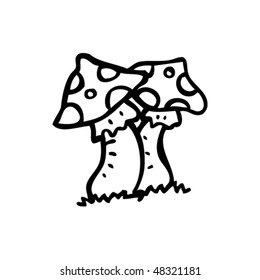toadstool mushroom drawing