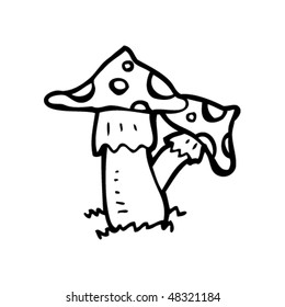 toadstool mushroom drawing