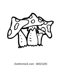 toadstool mushroom drawing
