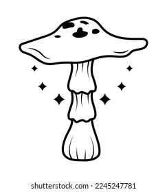 toadstool mushroom icon on white background