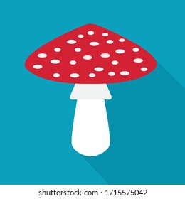 toadstool mushroom icon- vector illustration